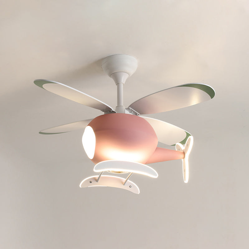 Unique Shape Metal Ceiling Fan Lighting Kids Style Ceiling Fan Lamps