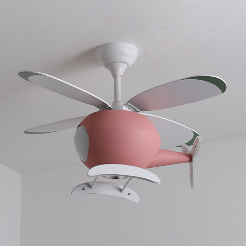 Unique Shape Metal Ceiling Fan Lighting Kids Style Ceiling Fan Lamps