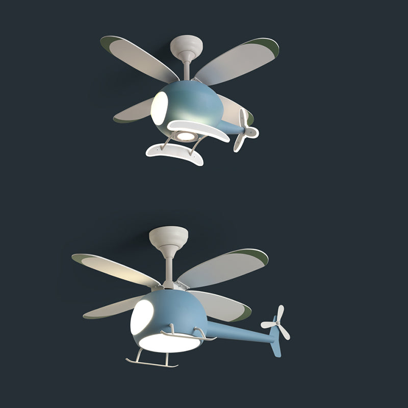 Unique Shape Metal Ceiling Fan Lighting Kids Style Ceiling Fan Lamps