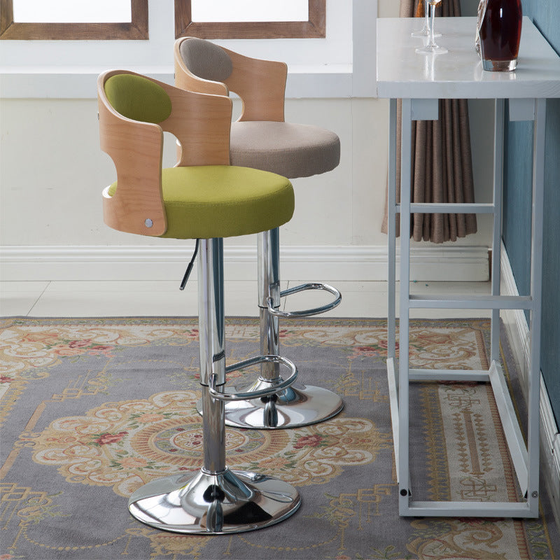 Rotating Barstool Nordic Style Steel Pedestal Bar Stool for Dining Room