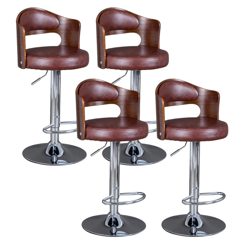 Rotating Barstool Nordic Style Steel Pedestal Bar Stool for Dining Room