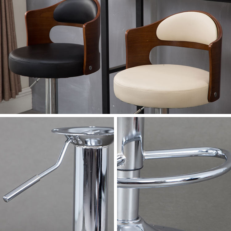 Rotating Barstool Nordic Style Steel Pedestal Bar Stool for Dining Room