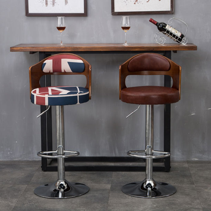 Rotating Barstool Nordic Style Steel Pedestal Bar Stool for Dining Room