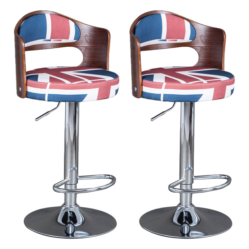 Rotating Barstool Nordic Style Steel Pedestal Bar Stool for Dining Room