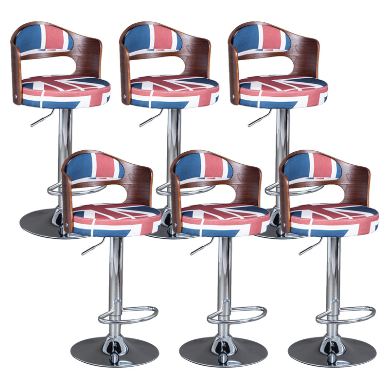 Rotating Barstool Nordic Style Steel Pedestal Bar Stool for Dining Room