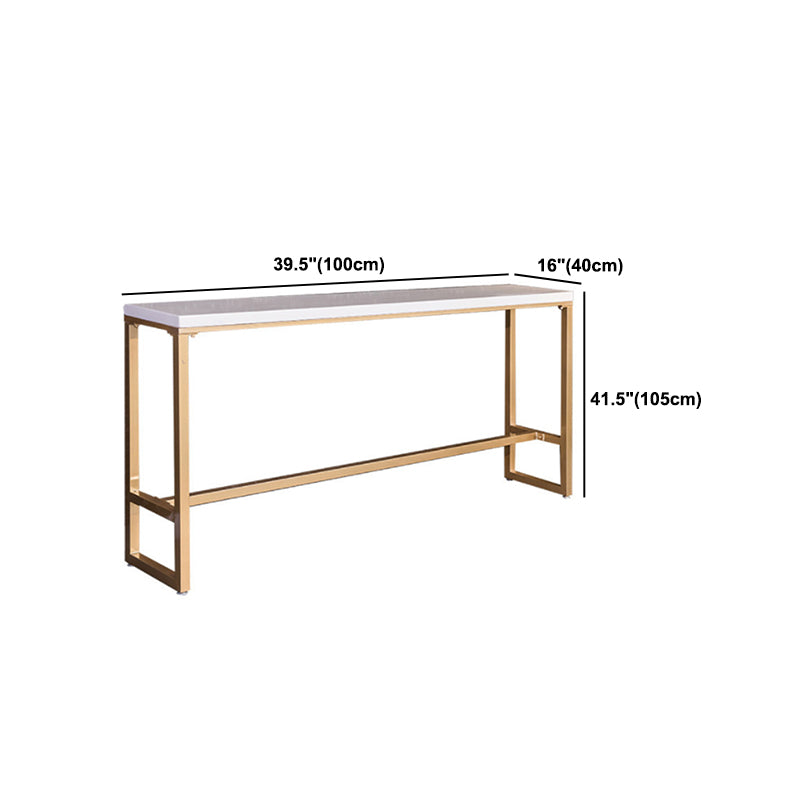 Glam 1/5/7 Pieces Bar Table Set Rectangle Stone Counter Table with High Stools