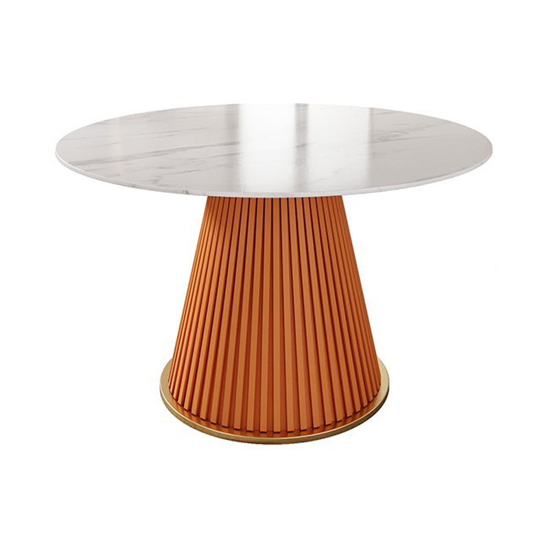 Traditional Luxury Dining Table Round Sintered Stone Table for Home