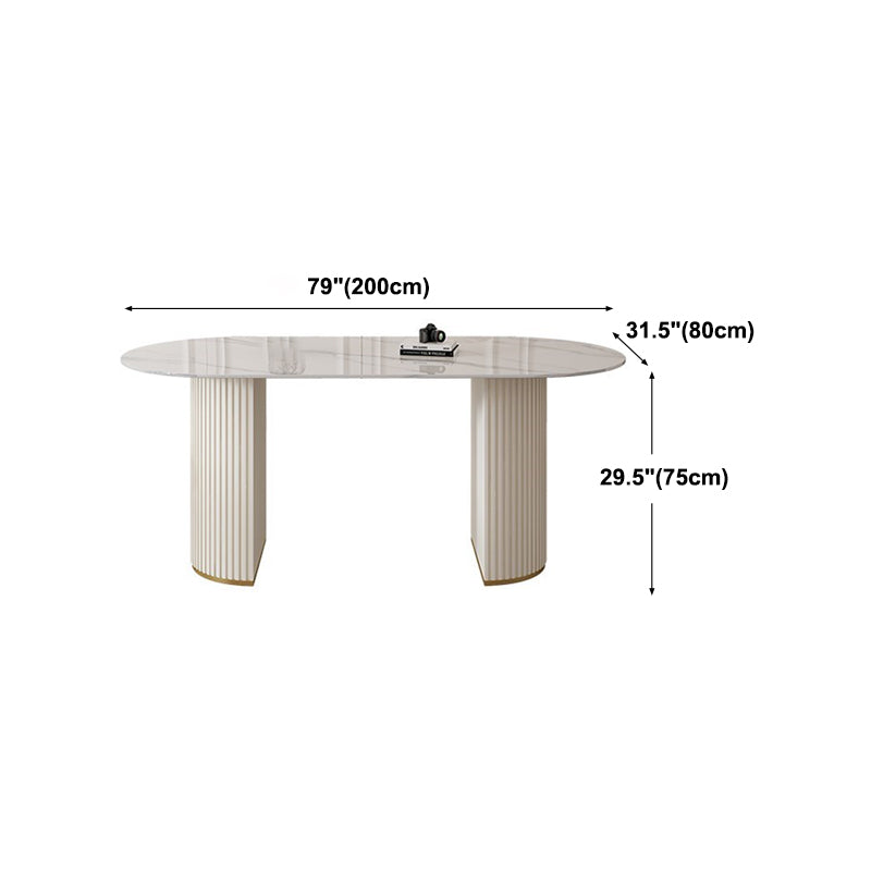 Traditional Luxury Dining Table Sintered Stone Table for Home