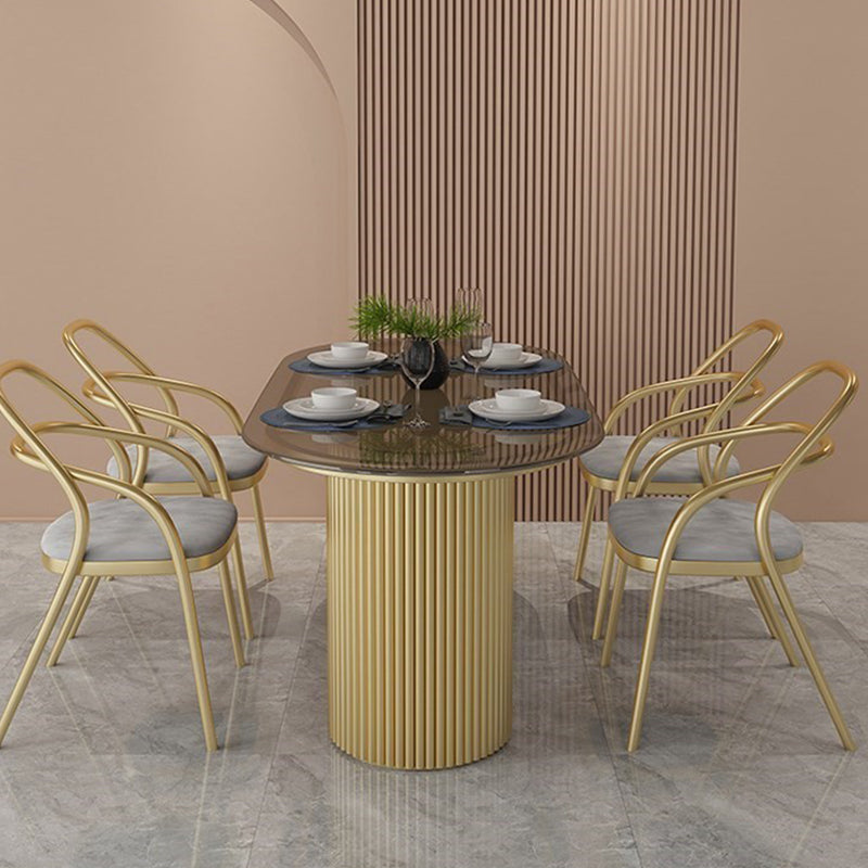 Traditional Luxury Dining Table Oval Double Pedestal Table for Home