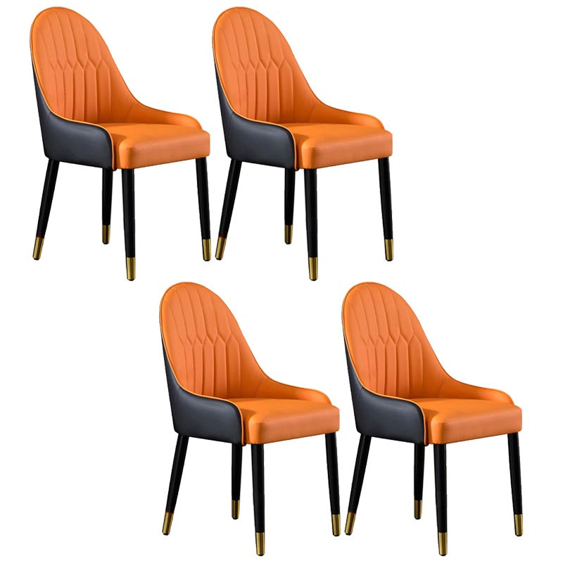 Glam Wood Dining Chairs Parsons Chair in Matte Finish for Home
