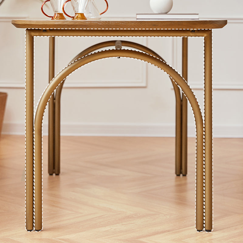 Modern Solid Wood Dinner Room Kitchen Table Oval Dinette Table in Natural