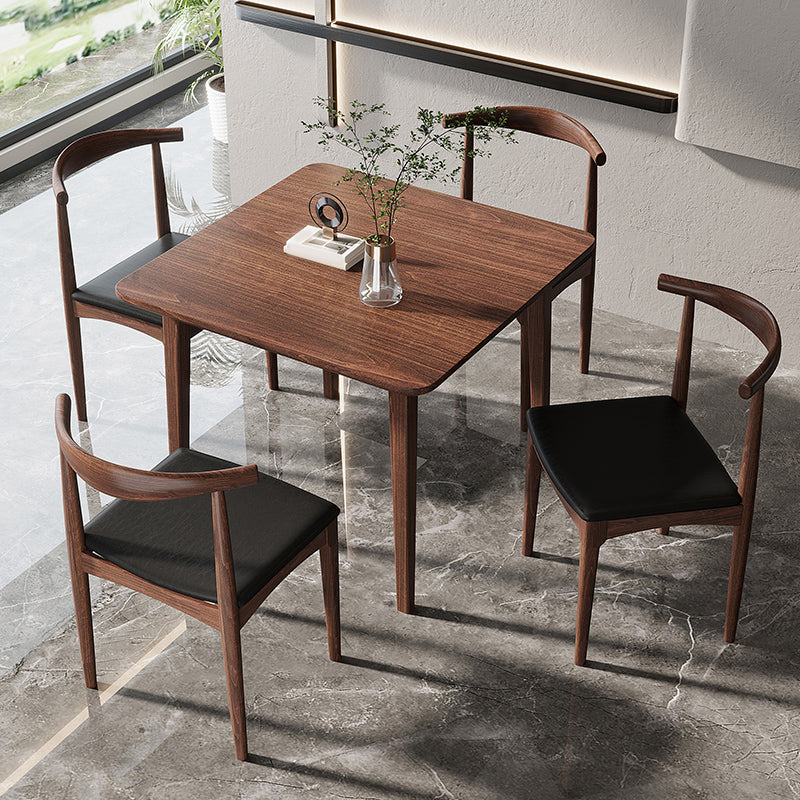 Modern 1/3/5 Pieces Dining Set Rectangle Wood Dining Table for Cafe