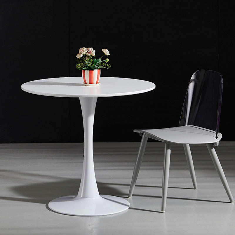 Round Dining Table Modern Tulip Base Fixed Table of Sintered Stone