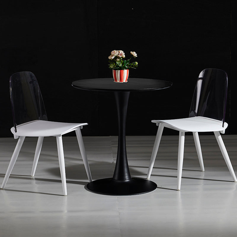 Round Dining Table Modern Tulip Base Fixed Table of Sintered Stone