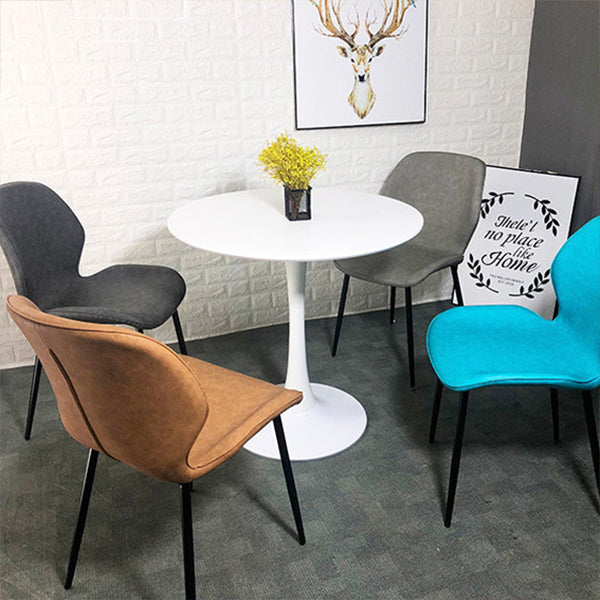 Round Dining Table Modern Tulip Base Fixed Table of Sintered Stone