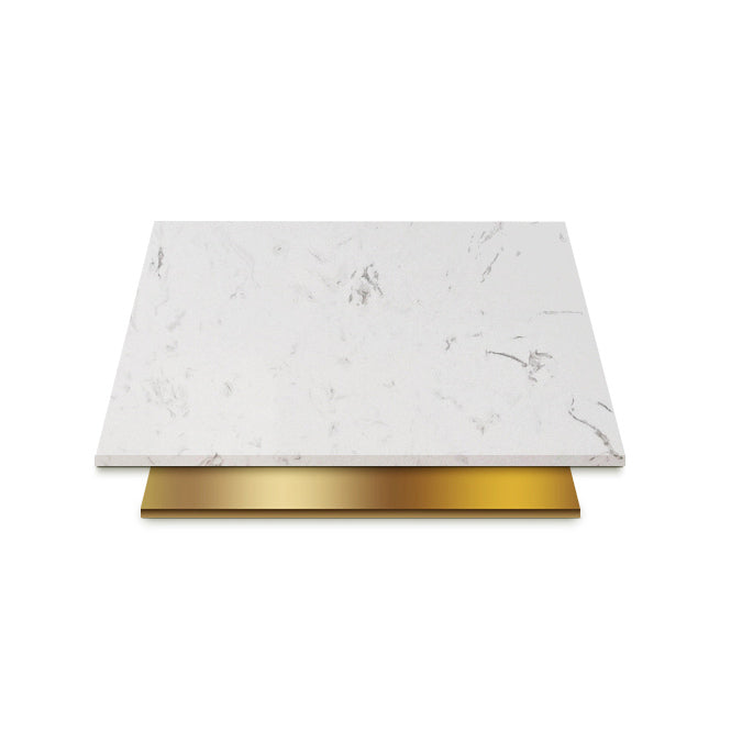 1/2/3 Pieces Glam Iron Bar Table Set Faux Marble Top Bistro Set with Pedestal