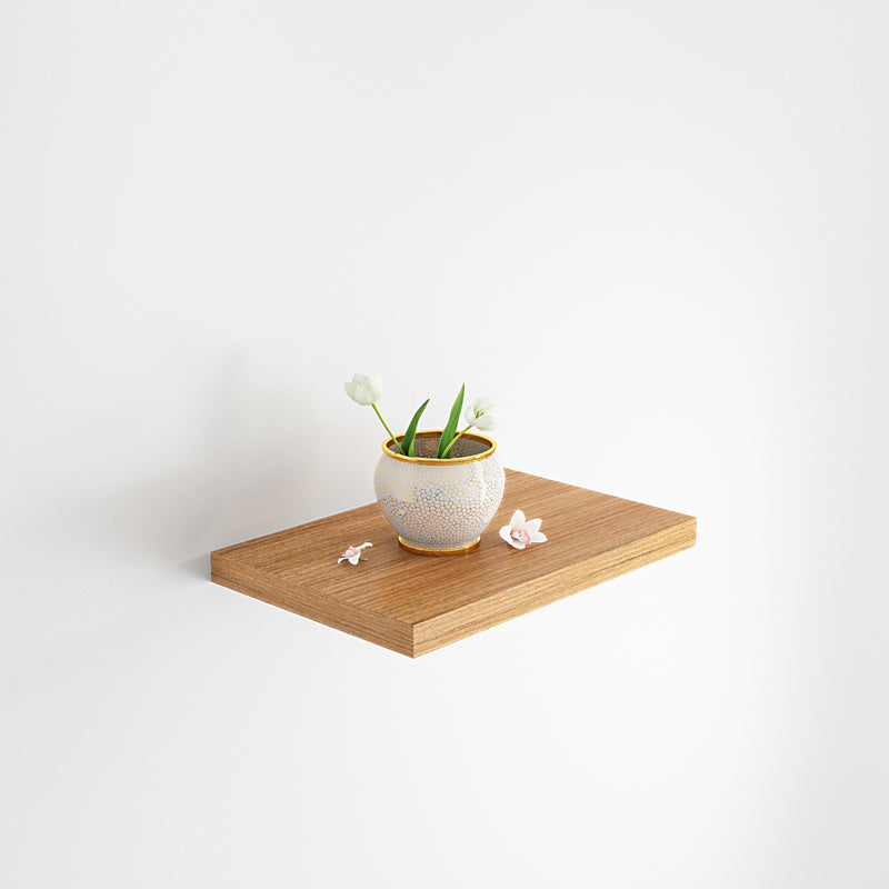 Contemporary Wood Bookshelf Closed Back Wall Mounted Bookcase for Office