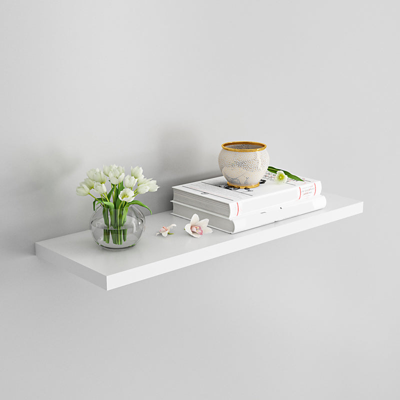 Contemporary Wood Bookshelf Closed Back Wall Mounted Bookcase for Office