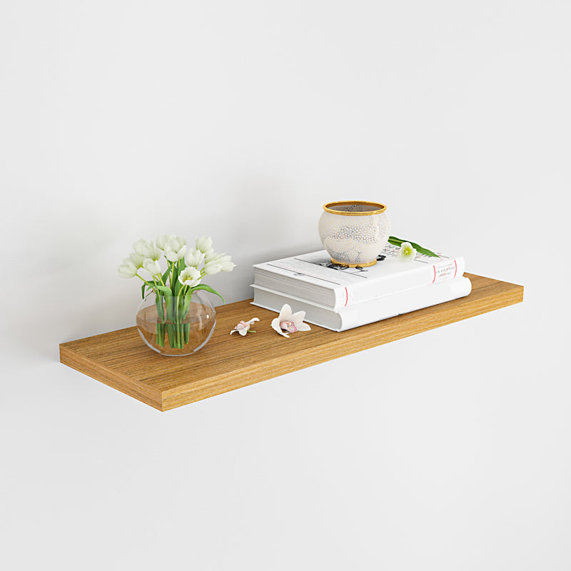 Contemporary Wood Bookshelf Closed Back Wall Mounted Bookcase for Office