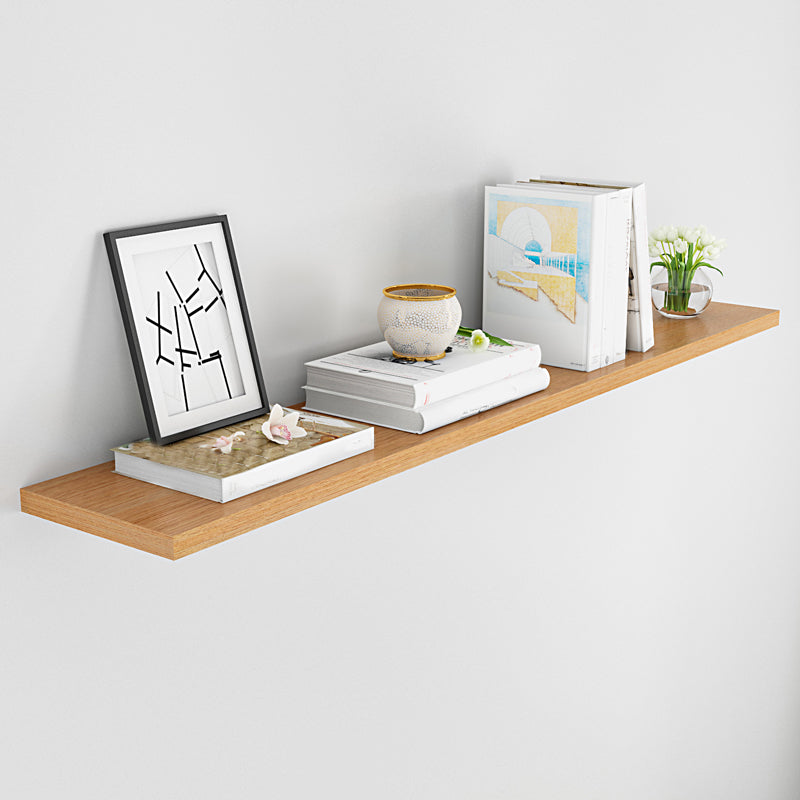 Contemporary Wood Bookshelf Closed Back Wall Mounted Bookcase for Office