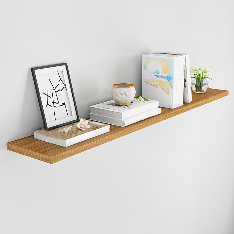 Contemporary Wood Bookshelf Closed Back Wall Mounted Bookcase for Office