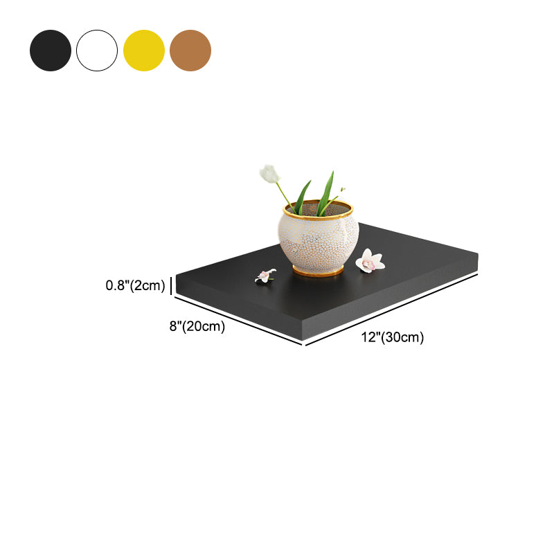 Contemporary Wood Bookshelf Closed Back Wall Mounted Bookcase for Office