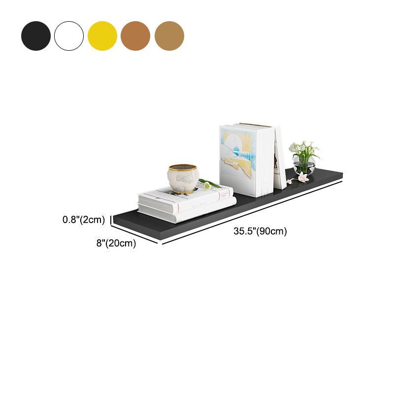 Contemporary Wood Bookshelf Closed Back Wall Mounted Bookcase for Office