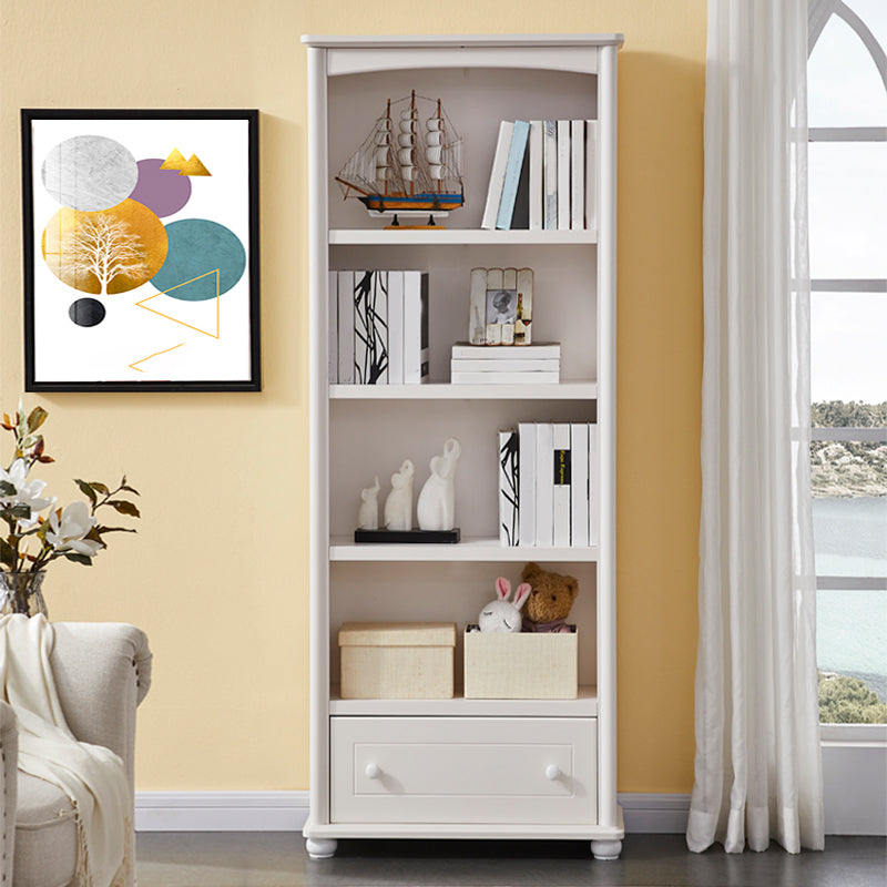 Modern Style Bookcase Wood Closed Back Standard Bookshelf for Home Office