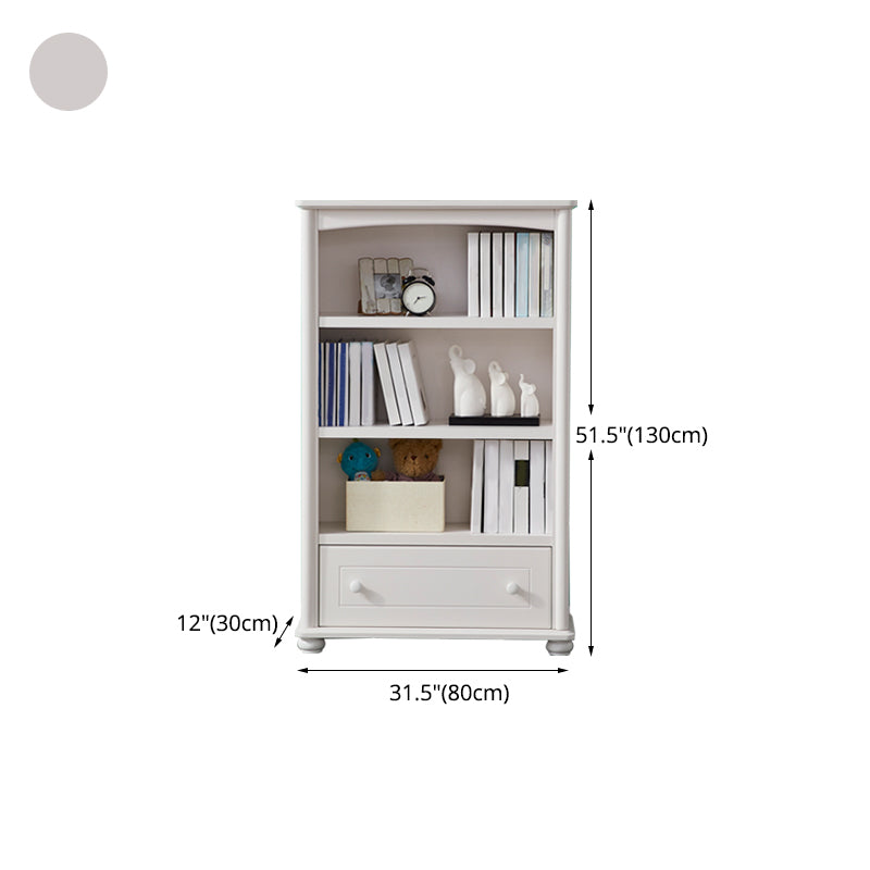 Modern Style Bookcase Wood Closed Back Standard Bookshelf for Home Office