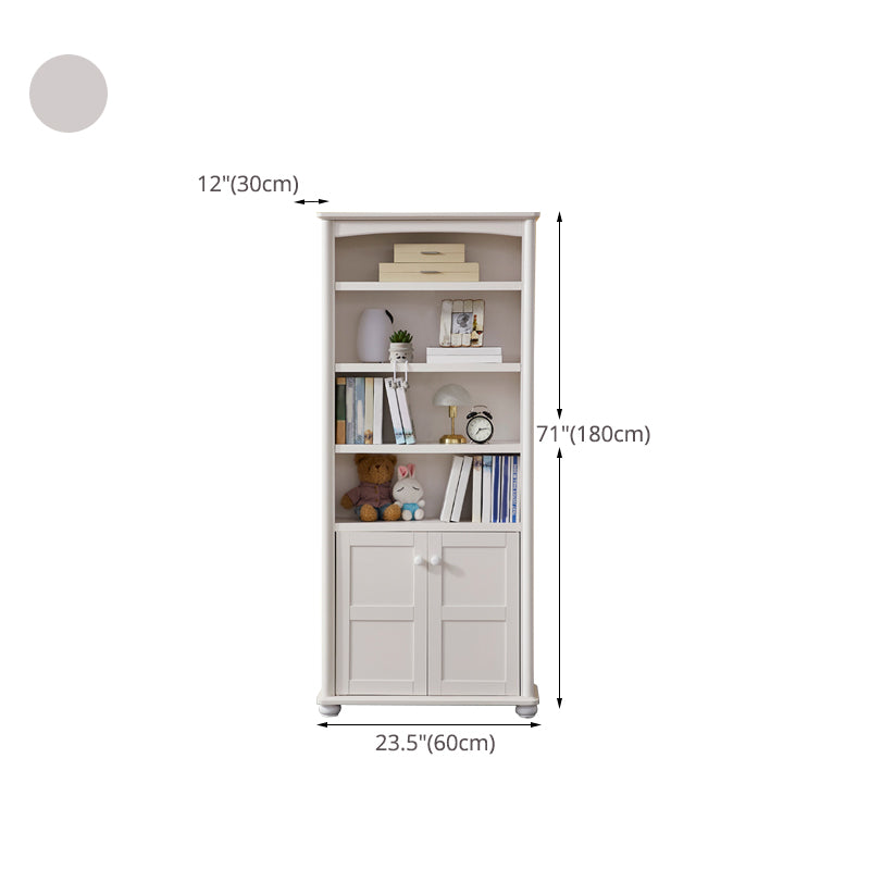Modern Style Bookcase Wood Closed Back Standard Bookshelf for Home Office