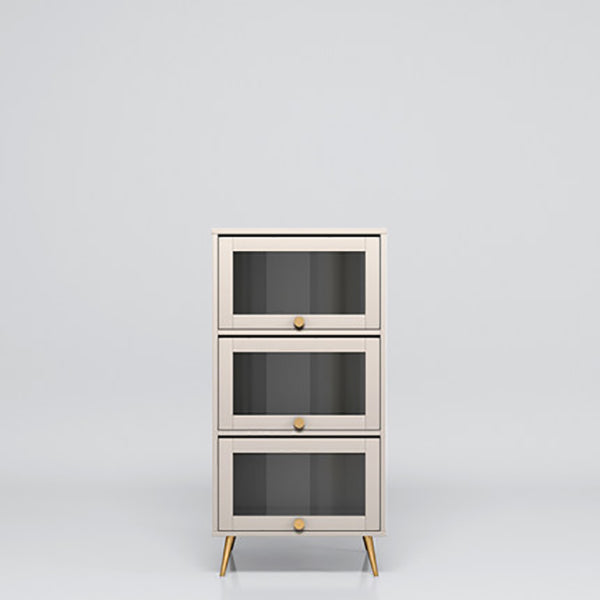 Modern Style Bookcase Wood Bookshelf with Door for Home Office