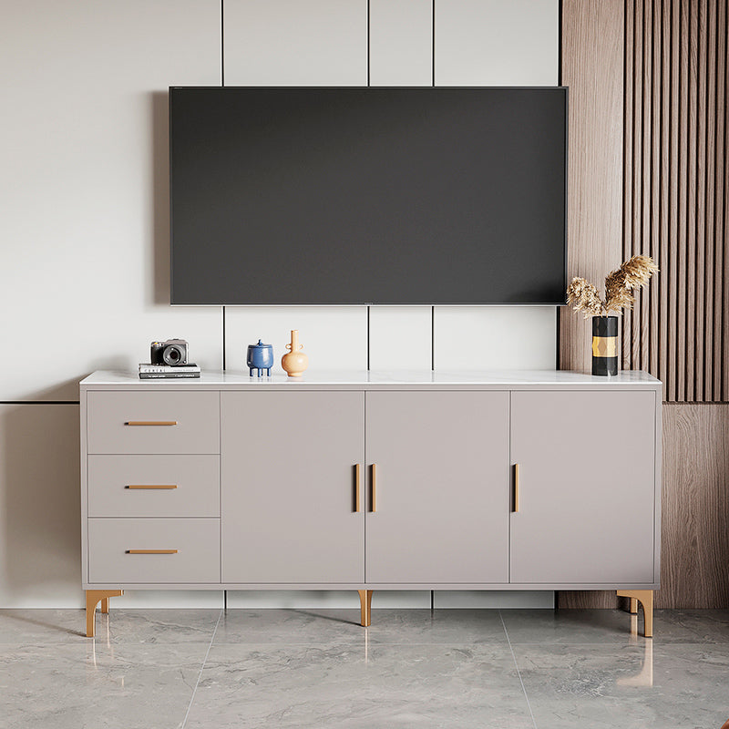 Sintered Stone Enclosed TV Storage Scandinavian Rectangle TV Cabinet
