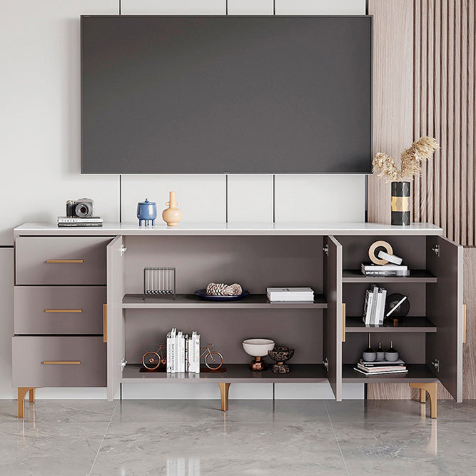 Sintered Stone Enclosed TV Storage Scandinavian Rectangle TV Cabinet