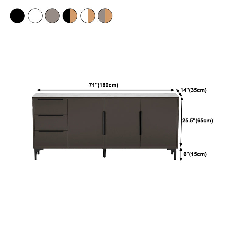 Sintered Stone Enclosed TV Storage Scandinavian Rectangle TV Cabinet