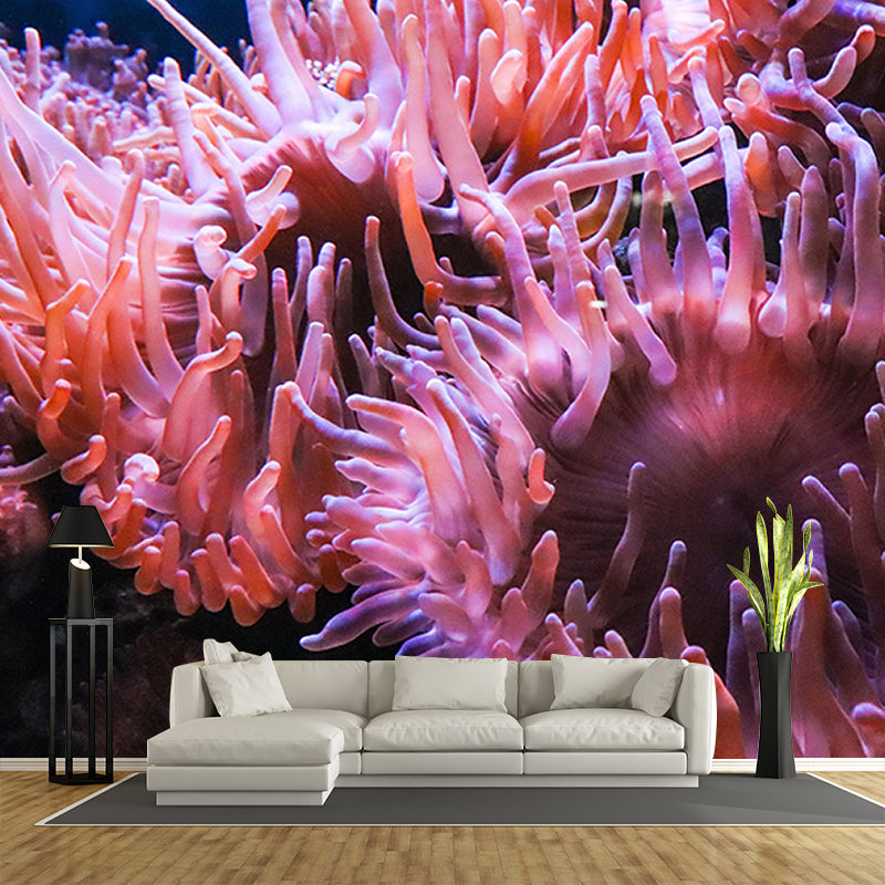 Fashionable Wall Mural Coral Printed Drawing Room Wall Mural