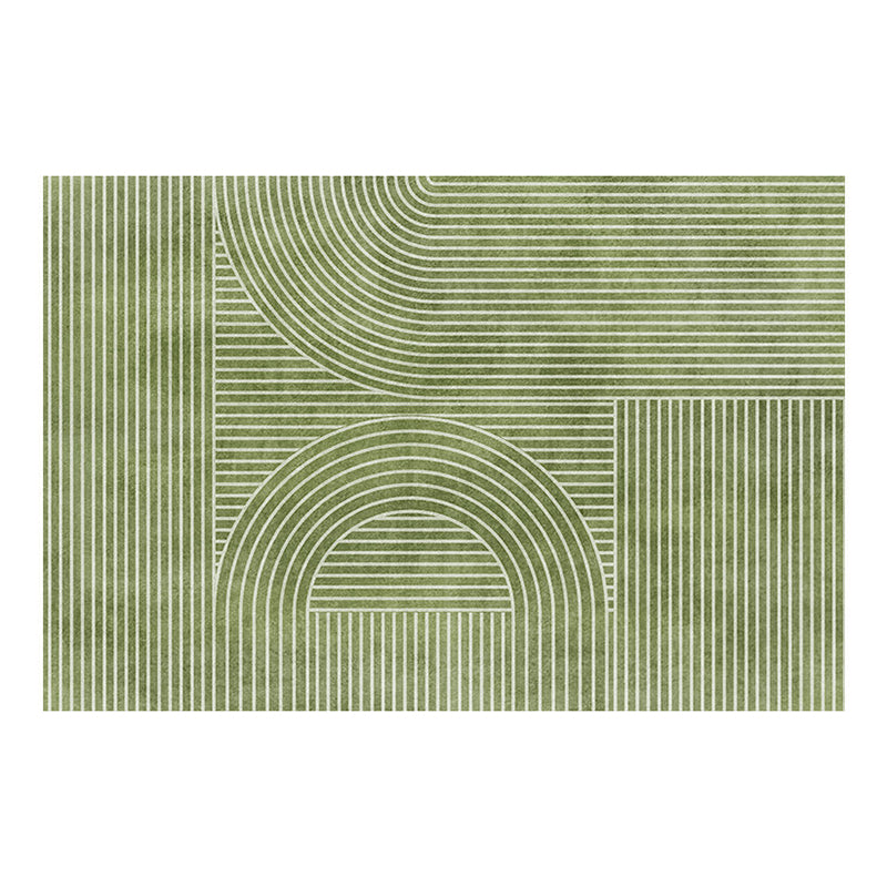 Light Brown Striped Rug Polyester Casual Rug Washable Rug for Living Room