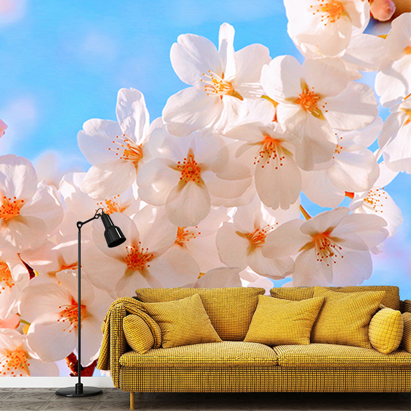 Eco-friendly Wall Mural Blossom Photography Living Room Mural Wallpaper