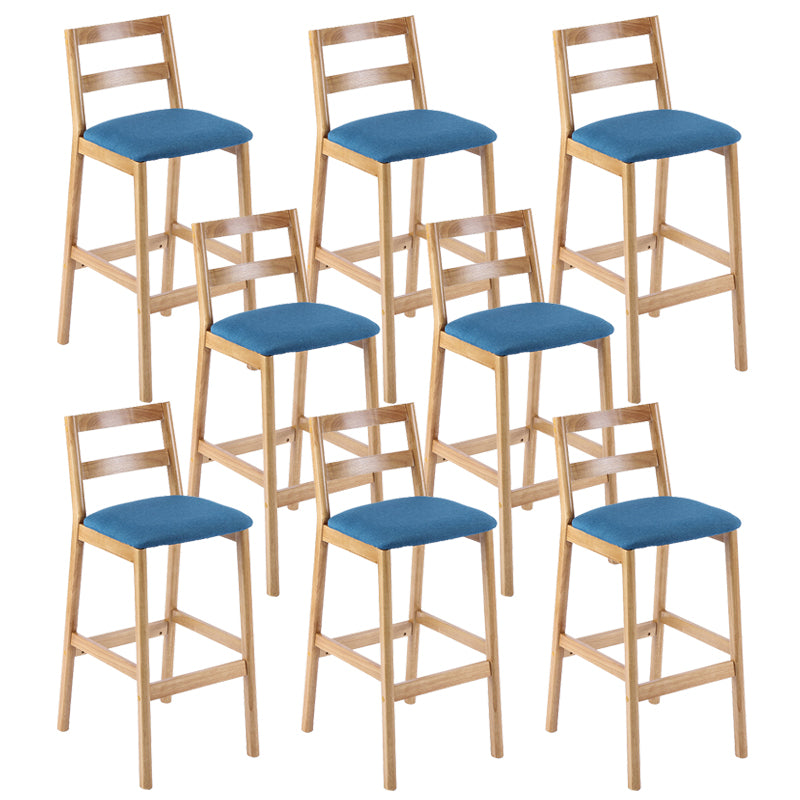 Cafe Simple Solid Wood Barstool Indoor Bar Stool with Backrest