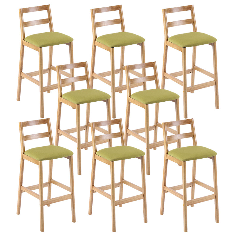 Cafe Simple Solid Wood Barstool Indoor Bar Stool with Backrest