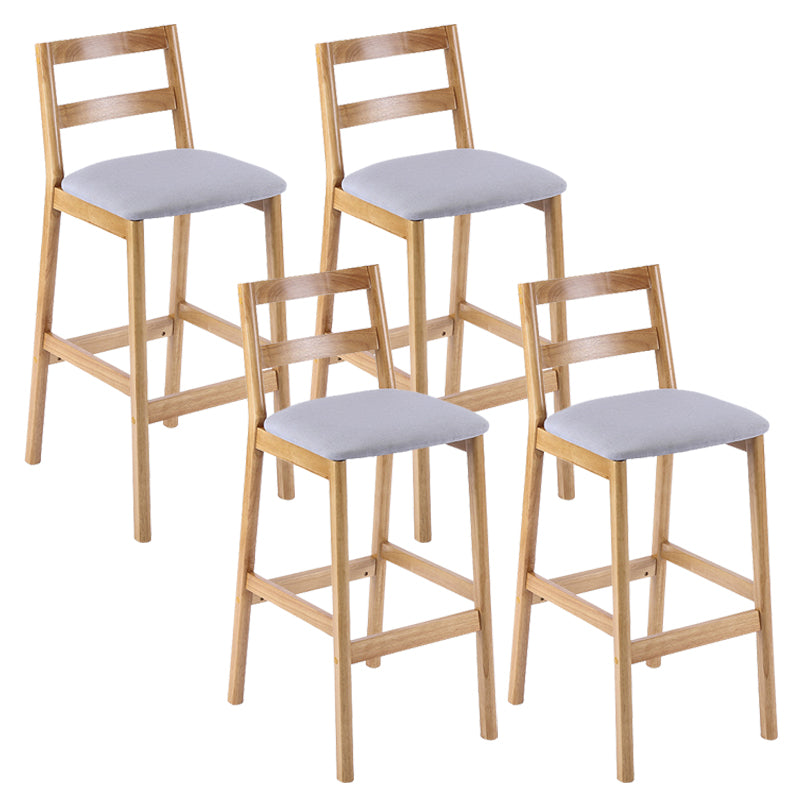 Cafe Simple Solid Wood Barstool Indoor Bar Stool with Backrest