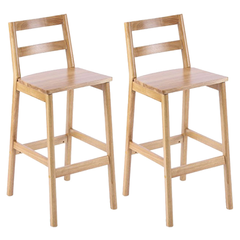 Cafe Simple Solid Wood Barstool Indoor Bar Stool with Backrest
