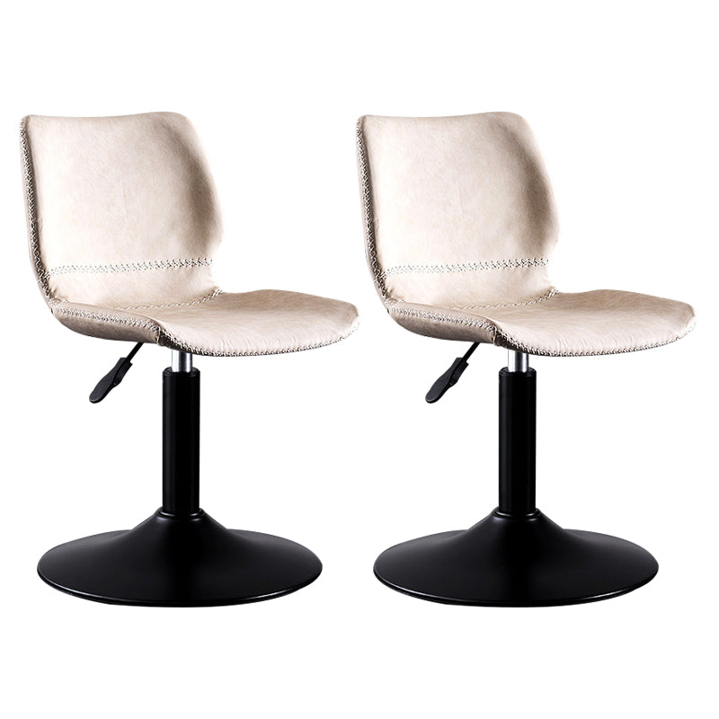 Rotating Leather Seat Barstool Nordic Style Black Pedestal Bar Stool for Dining Room