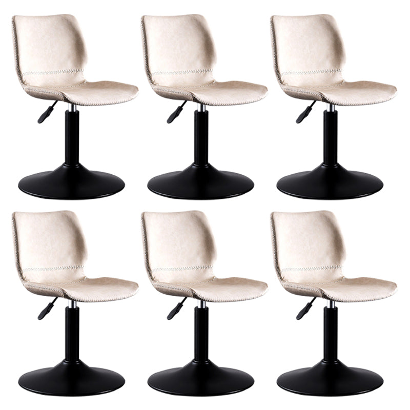 Rotating Leather Seat Barstool Nordic Style Black Pedestal Bar Stool for Dining Room