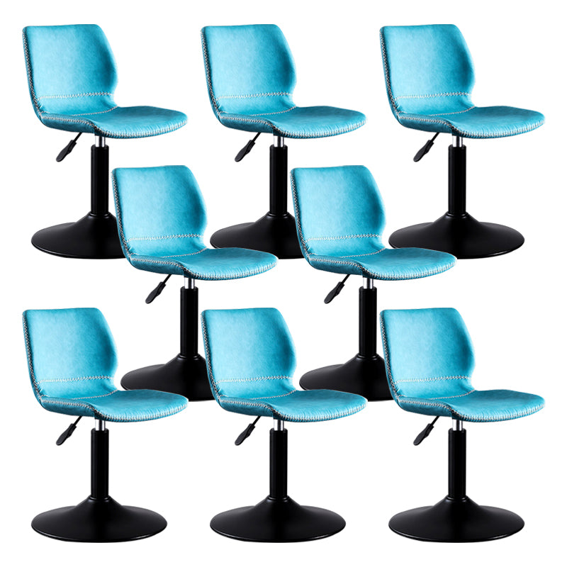 Rotating Leather Seat Barstool Nordic Style Black Pedestal Bar Stool for Dining Room