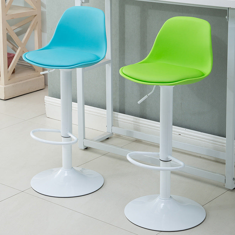 Contemporary Adjustable Height Bar Stool PU Leather Bar Stools for Kitchen
