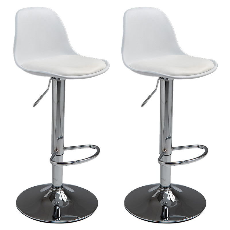 Contemporary Adjustable Height Bar Stool PU Leather Bar Stools for Kitchen