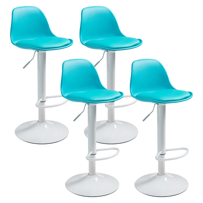 Contemporary Adjustable Height Bar Stool PU Leather Bar Stools for Kitchen