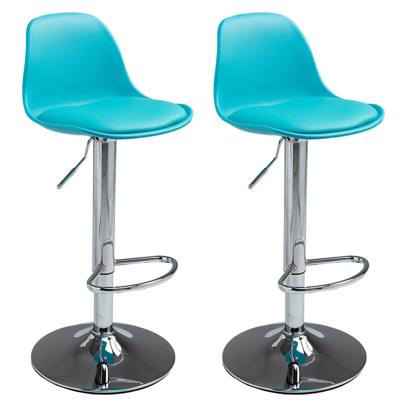 Contemporary Adjustable Height Bar Stool PU Leather Bar Stools for Kitchen