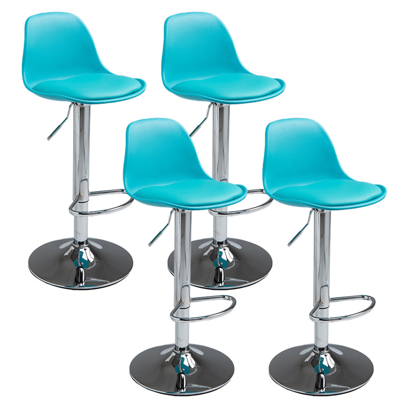 Contemporary Adjustable Height Bar Stool PU Leather Bar Stools for Kitchen