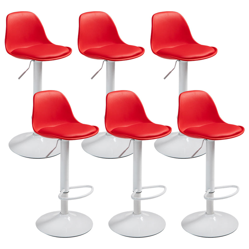 Contemporary Adjustable Height Bar Stool PU Leather Bar Stools for Kitchen